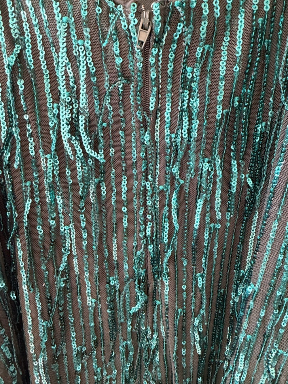 Trixxi Green Sequin Dress - Picture 3 of 4